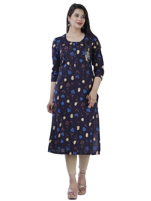 women printed straight kurta - 21170751 - Very Small Image - 1