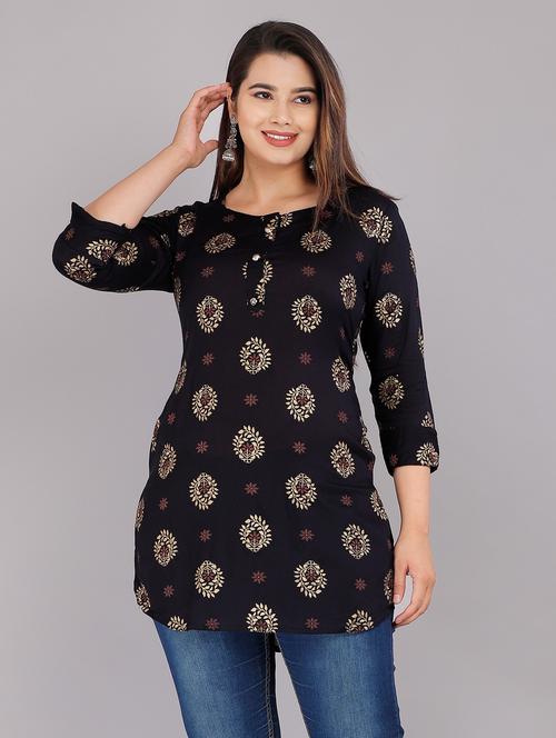 women printed straight kurti - 21170761 - Very Small Image - 1