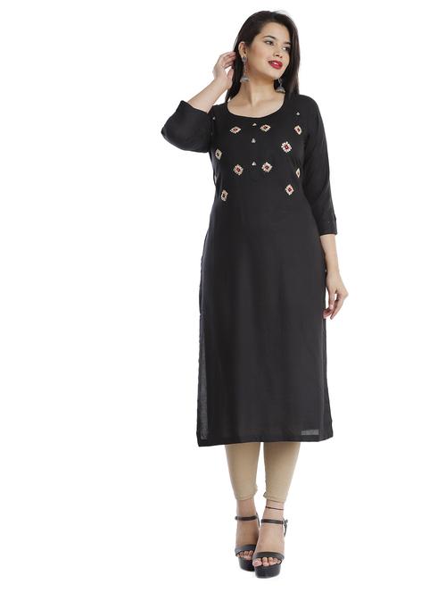 women self design straight kurta - 21170772 - Very Small Image - 1