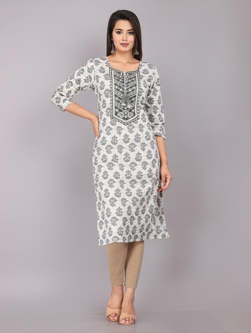 women printed straight kurta - 21170982 - Very Small Image - 1