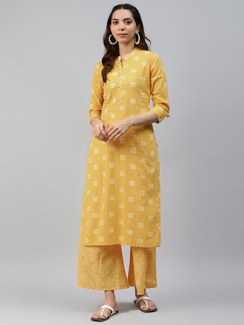 women printed kurta palazzo set - 21171122 - Very Small Image - 1