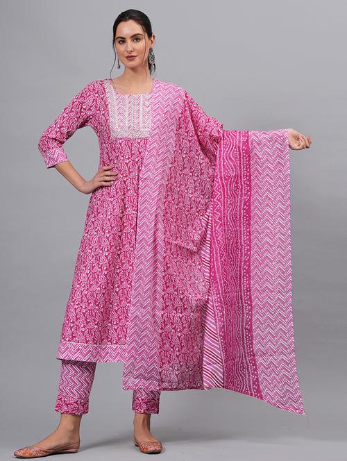 women printed kurta pant set - 21171466 - Very Small Image - 1