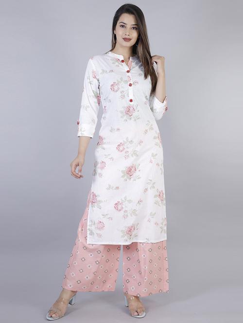 women printed kurta palazzo set - 21171533 - Very Small Image - 1