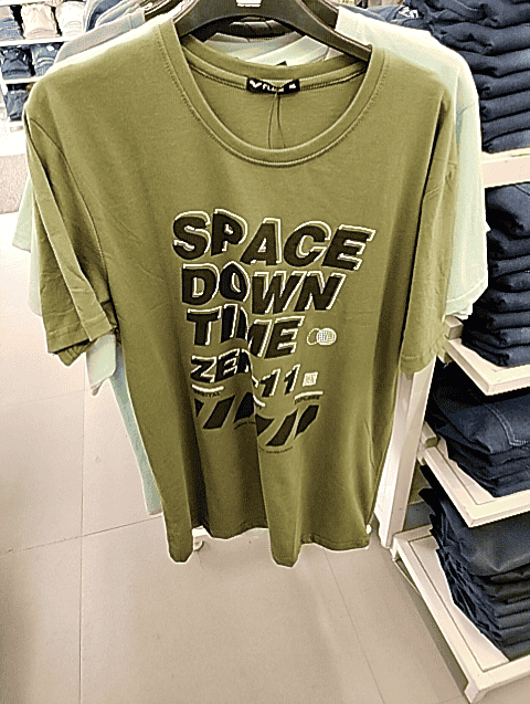olive poly cotton tshirt - 21172424 - Very Small Image - 1