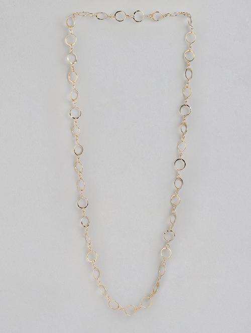 gold metal chain necklace - 21173206 - Very Small Image - 1