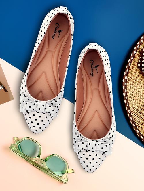 white polka dot slip on ballerina - 21173574 - Very Small Image - 1