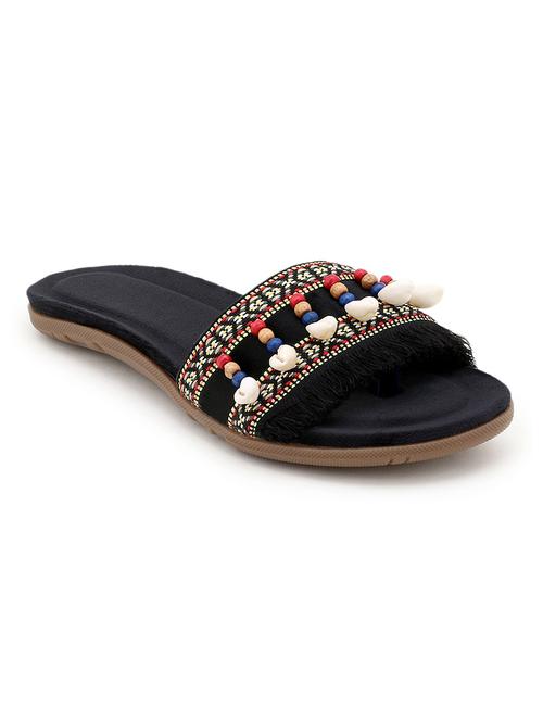 women embellished slip on flat sandal - 21173678 - Very Small Image - 1