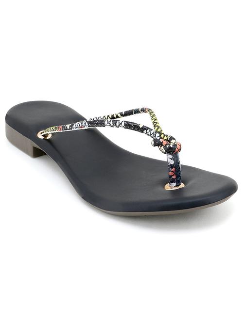 black synthetic slip on sandals - 21173709 - Very Small Image - 1