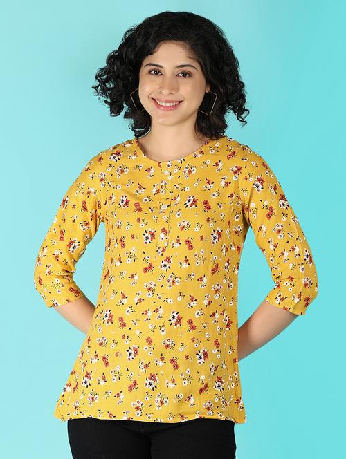 women three quarter sleeve straight kurti - 21174538 - Very Small Image - 1