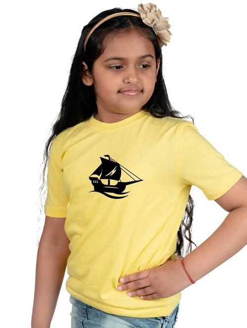 yellow cotton blend tee - 21175366 - Very Small Image - 1
