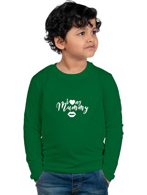 unisex green cotton blend t-shirt - 21175633 - Very Small Image - 1