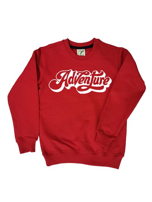 red fleece printed sweatshirt - 21175982 - Very Small Image - 1
