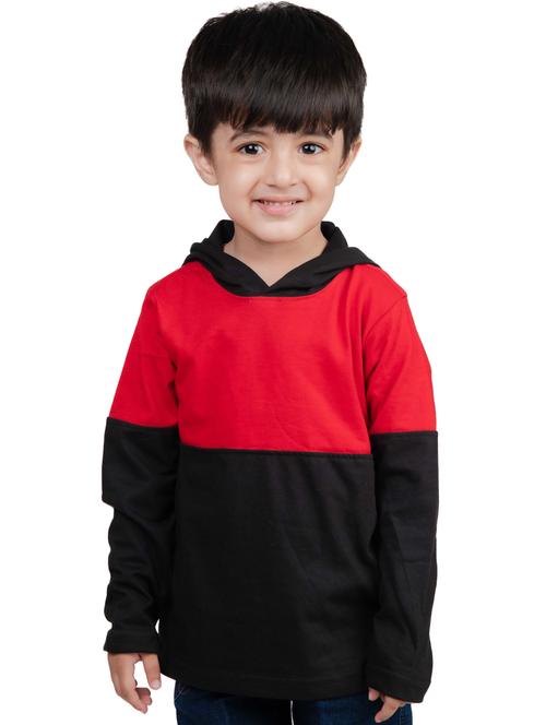 black cotton blend color block sweatshirt - 21175989 - Very Small Image - 1
