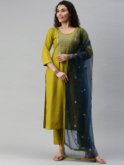 women three quarter sleeve suit set - 21176300 - Very Small Image - 1