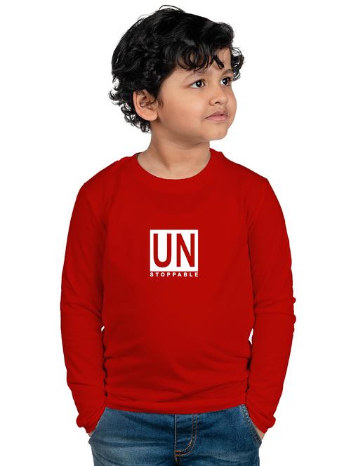 red cotton blend t-shirt - 21176717 - Very Small Image - 1