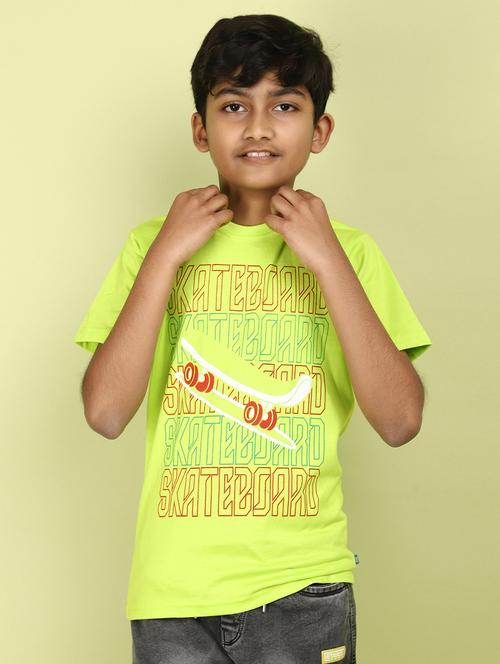 kids boy printed round neck t-shirt - 21177216 - Very Small Image - 1