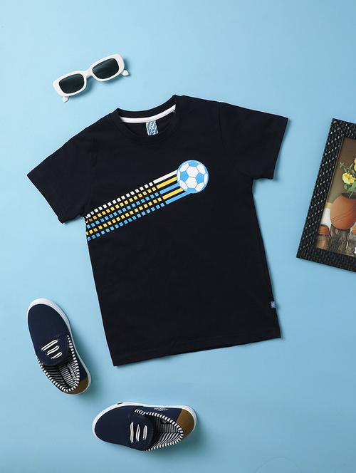kids boy printed round neck t-shirt - 21177217 - Very Small Image - 1