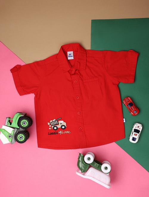 red cotton shirt - 21177316 - Very Small Image - 1