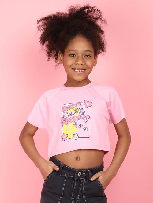 girls round neck short sleeves tees - 21177506 - Very Small Image - 1