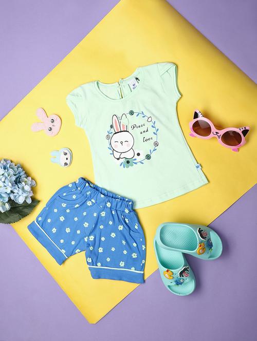 kids printed shorts twin set - 21177576 - Very Small Image - 1