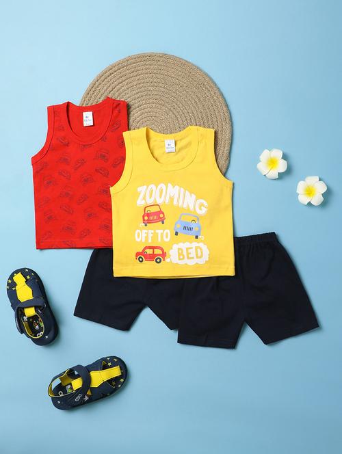 kids pack of 2 shorts twin set - 21177607 - Very Small Image - 1