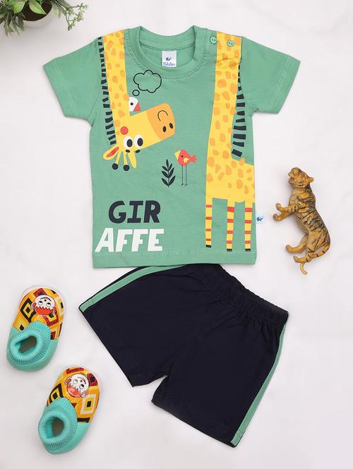 kids printed shorts twin set - 21177694 - Very Small Image - 1