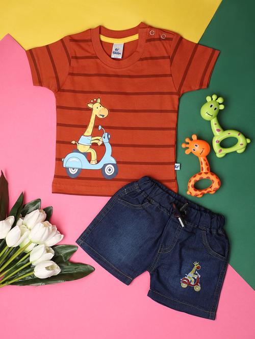 kids printed shorts twin set - 21177716 - Very Small Image - 1