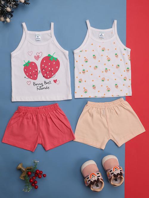 kids printed shorts twin set combo - 21177731 - Very Small Image - 1