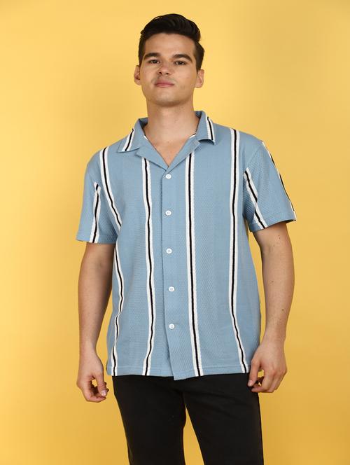 men striped casual shirt - 21178009 - Very Small Image - 1