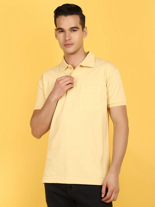 yellow self design t-shirt - 21178019 - Very Small Image - 1