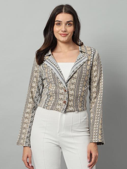 women multi color self design summer jackets - 21178379 - Very Small Image - 1