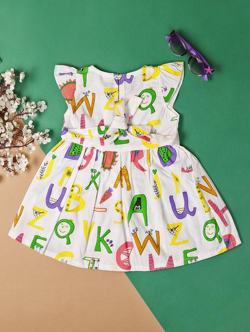 kids white cotton frock - 21178663 - Very Small Image - 1