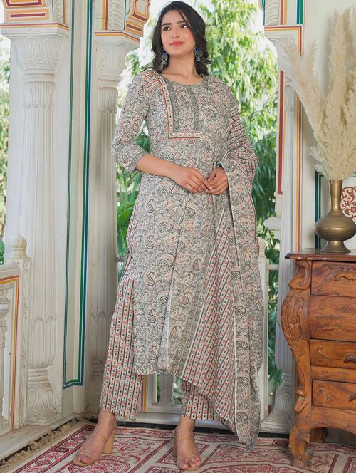grey printed suit set - 21178751 - Very Small Image - 1