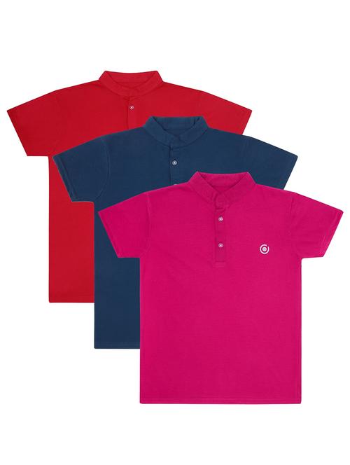 kids pack of 3 solid unisex t-shirts - 21179244 - Very Small Image - 1