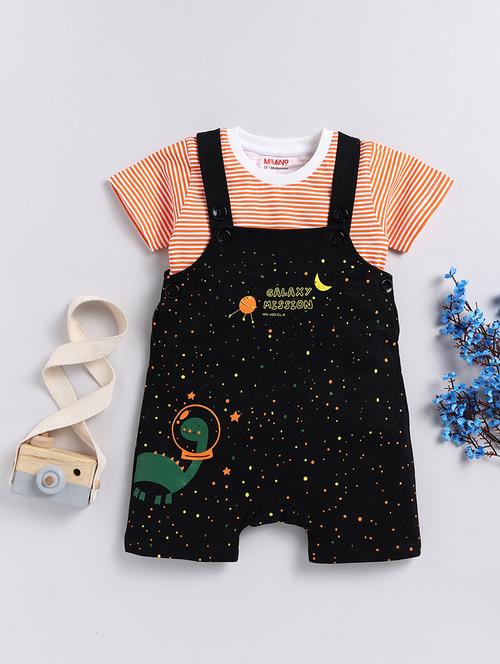 kids printed dungaree set - 21180596 - Very Small Image - 1