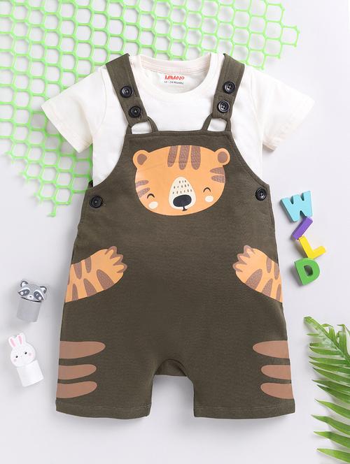green cotton blend rompers onesies - 21180624 - Very Small Image - 1