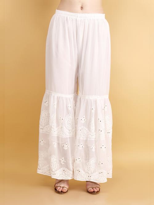 white georgette sharara - 21181024 - Very Small Image - 1