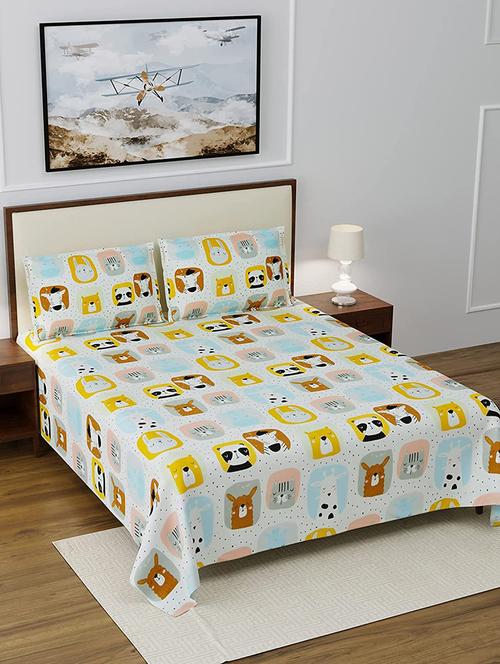 double queen bedsheet with 2 pillow covers - 21181353 - Very Small Image - 1