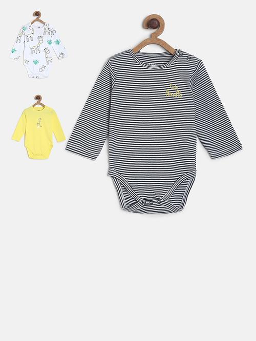 pack of 3 printed rompers - 21181584 - Very Small Image - 1