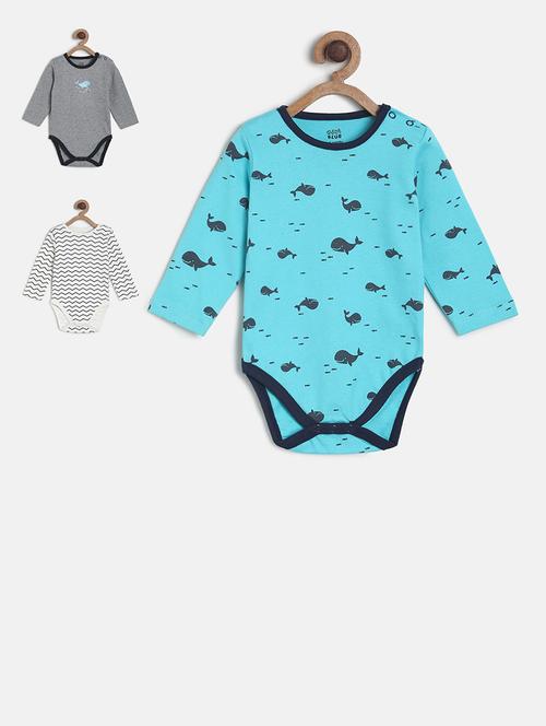 pack of 3 printed rompers - 21181585 - Very Small Image - 1