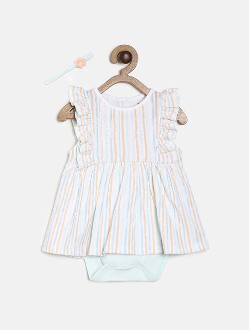 infant printed romper with hair band - 21181717 - Very Small Image - 1