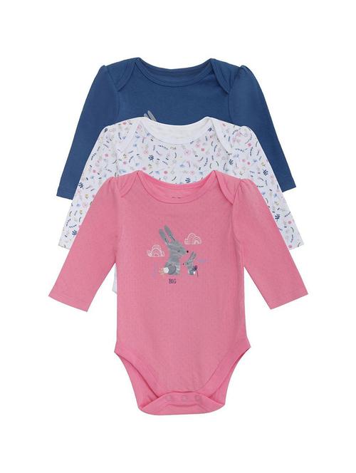 pack of 3 multi colored rompers - 21181869 - Very Small Image - 1