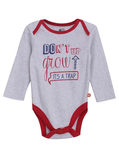 grey printed cotton romper - 21181982 - Very Small Image - 1