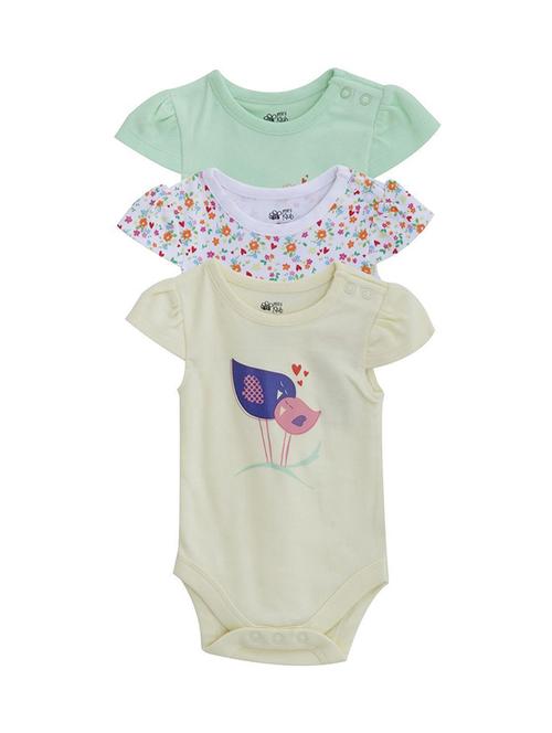 pack of 3 cotton romper - 21181986 - Very Small Image - 1