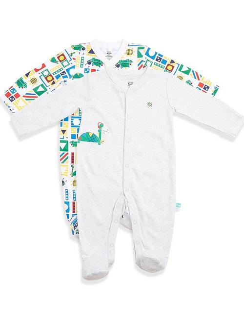 pack of 2 printed rompers - 21181999 - Very Small Image - 1