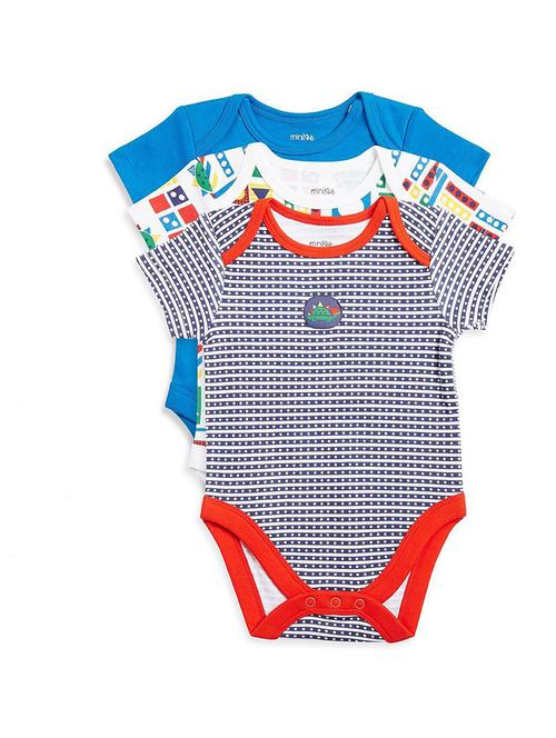 pack of 3 printed rompers - 21182001 - Very Small Image - 1
