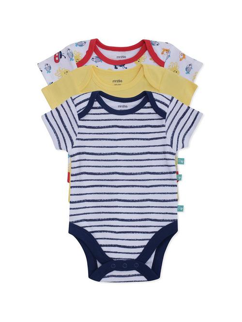 pack of 3 multi color romper - 21182024 - Very Small Image - 1