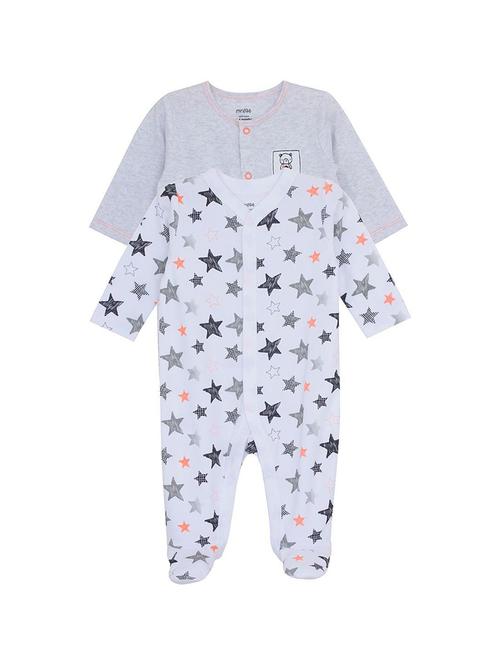 pack of 2 printed rompers - 21182039 - Very Small Image - 1