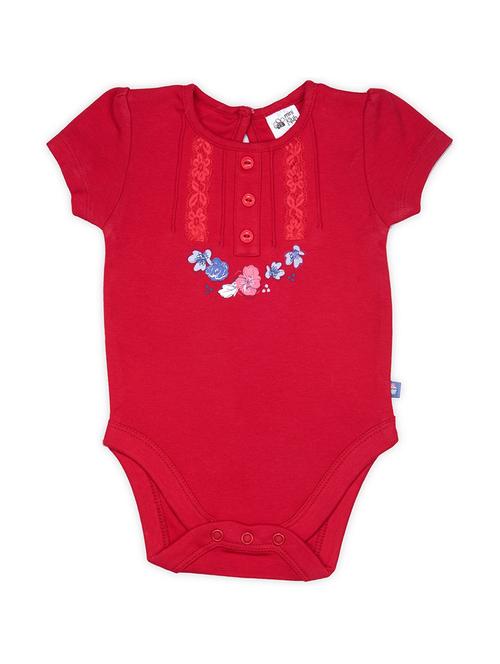 red printed cotton romper - 21182151 - Very Small Image - 1