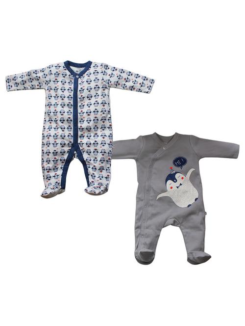 pack of 2 multi colored cotton onesie - 21182205 - Very Small Image - 1